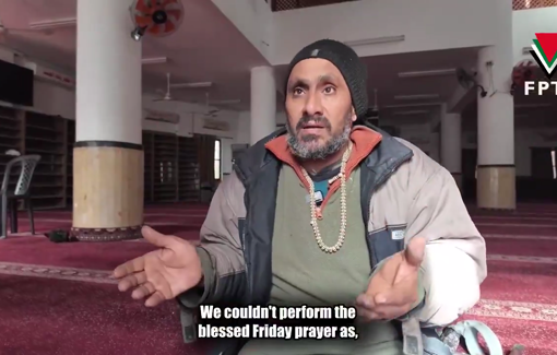 Thumbnail preview image for the video titled: Under the 23-day PA siege of Jenin Camp, residents face severe restrictions on movement, including access to the mosque