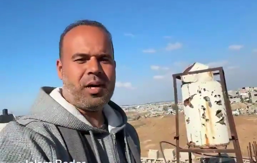 Thumbnail preview image for the video titled: Islam Badr documents the extensive and total destruction of agricultural area in Beit Hanoun