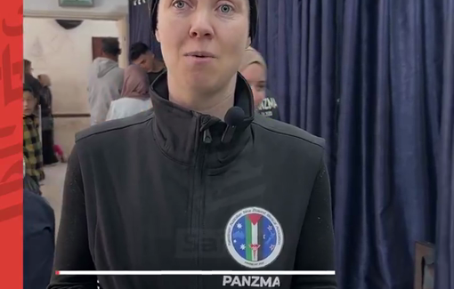 Thumbnail preview image for the video titled: International volunteers on dire shortages in Gaza hospitals