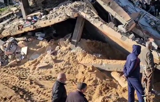 Thumbnail preview image for the video titled: Search for Al-Agha family victims after the IDF bombed their home