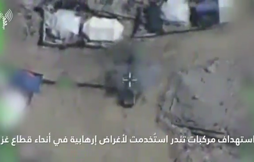 Thumbnail preview image for the video titled: IDF documents airstrikes on pickup trucks across Gaza