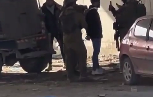 Thumbnail preview image for the video titled: Israeli forces assault and detain Palestinian photojournalist Wahaj Bani Mufleh