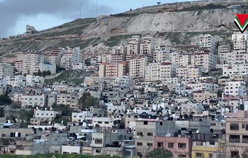Thumbnail preview image for the video titled: Displacement of dozens of Palestinian families from their homes in the Ein Camp west of Nablus city