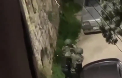 Thumbnail preview image for the video titled: Israeli forces brutally arrested a Palestinian youth after storming Beit Furik village in Nablus.