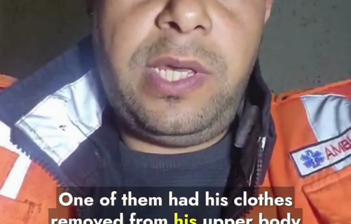 Thumbnail preview image for the video titled: Israel executed first responders after zip-tying them in a pit