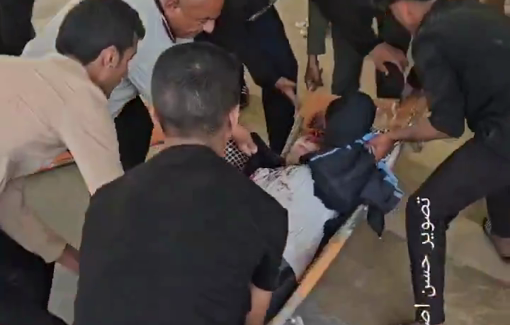 Thumbnail preview image for the video titled: Casualties rushed to hospital following an Israeli strike in Mawasi Khan Younis