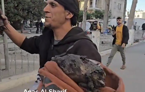 Thumbnail preview image for the video titled: Infant torn to pieces by Israeli bombing of the Hamada family