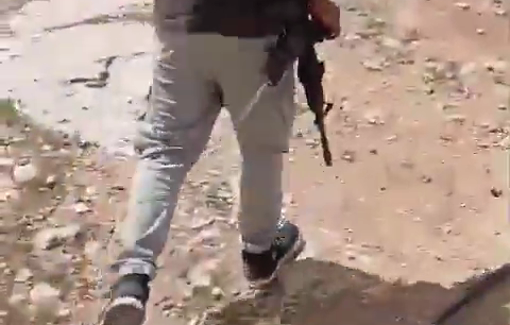 Thumbnail preview image for the video titled: Ten settlers, some of them armed, invaded the village of Tuba today