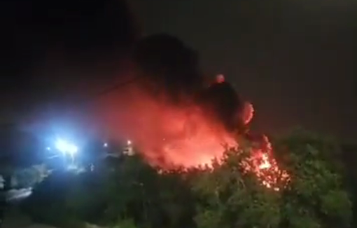 Thumbnail preview image for the video titled: Israeli settlers invaded the town of Bidya, near #Salfit, set fire to a wedding hall