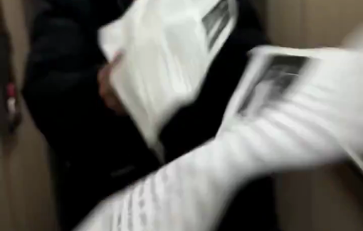 Thumbnail preview image for the video titled: Right-wing influencer heckles Palestinian actor Mouna Hawa