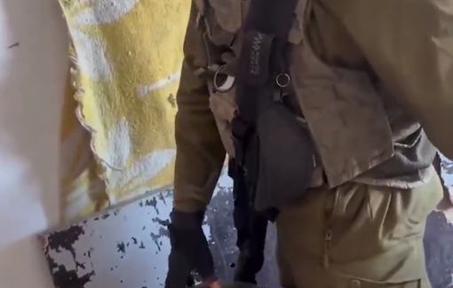 Thumbnail preview image for the video titled: IDF soldiers rape a mannequin inside a Palestinian property