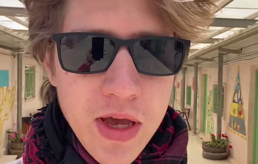 Thumbnail preview image for the video titled: Palestinian children need human rights activists to escort them to school to protect them from settler attack