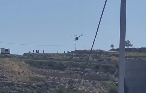 Thumbnail preview image for the video titled: Dozens of settlers stormed Mount Al-Arma in the town of Beita, south of Nablus.