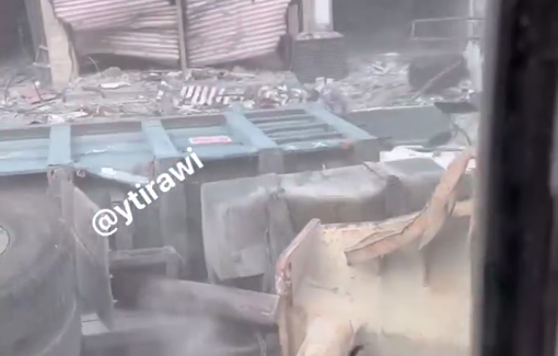 Thumbnail preview image for the video titled: IDF soldier destroying a Palestinian truck with his bulldozer