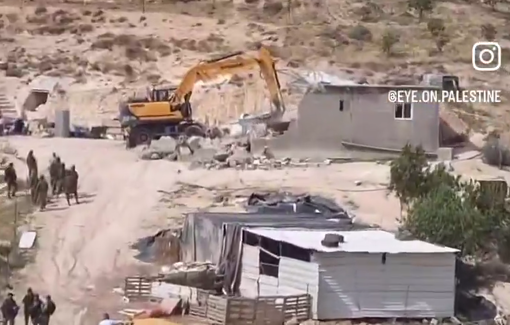 Thumbnail preview image for the video titled: The Israeli forces demolished a home in the Twani village in Masafer Yatta, southern Hebron.