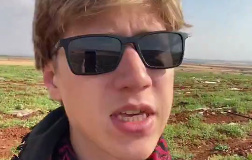 Thumbnail preview image for the video titled: Settlers cut the water pipe and watermelon to harass a Palestinian farmer in Bardala