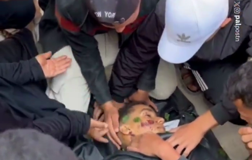 Thumbnail preview image for the video titled: Farewell of young Palestinian killed by Israeli drones