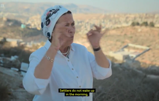 Thumbnail preview image for the video titled: Daniella Weiss’s cynicism about the theft of land at the expense of future generations of Palestinians