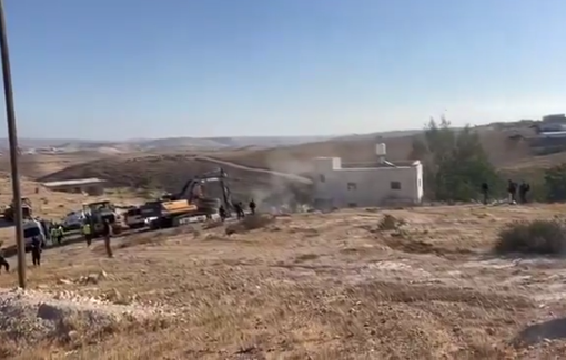 Thumbnail preview image for the video titled: Hashim Al Atameen homeless after Israeli force destroyed his home in Zweidin, Masafer Yatta