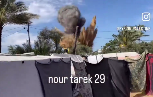 Thumbnail preview image for the video titled: Israeli airstrike on Deir al-Balah