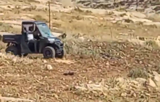 Thumbnail preview image for the video titled: Israeli settlers carry out provocative tours inside Palestinian-owned lands in Masafer Yatta