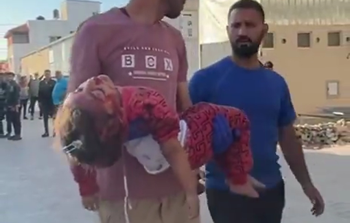 Thumbnail preview image for the video titled: Little girl Misk among dozens killed in Israeli bombing of Abu Hamisa school