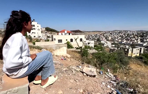 Thumbnail preview image for the video titled: 12 y/o Minnatullah Riyad watched as Israeli forces demolished buildings in the Nur Shams RC