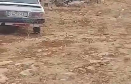 Thumbnail preview image for the video titled: Israeli forces detained several Palestinians as settler militias attack Khirbet Yarza with ATV