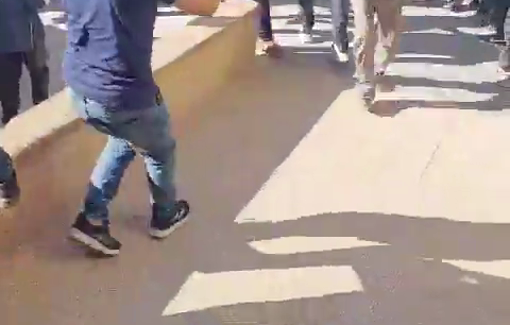 Thumbnail preview image for the video titled: Casualties rushed to hospital following an Israeli bombing in Beit Lahia