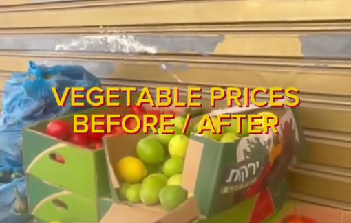 Thumbnail preview image for the video titled: Israeli blockade & restricting of aid since October 7 causes inflation & scarcity in Gaza