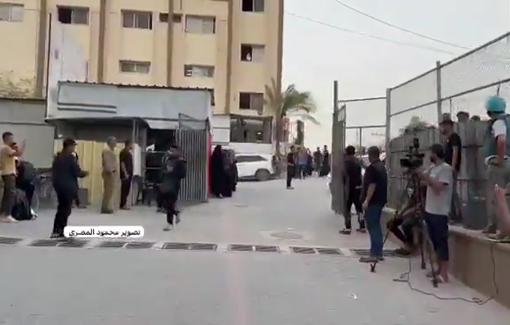 Thumbnail preview image for the video titled: Victims' bodies arrive at Nasser hospital following Israeli bombing of the European hospital