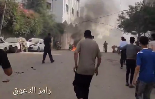 Thumbnail preview image for the video titled: Children and young men massacred by Israeli strike in Deir al-Balah