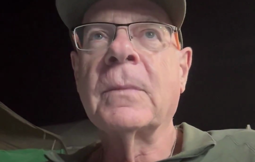 Thumbnail preview image for the video titled: Genocidal IDF doctor enjoys the "unstoppable melody" of machineguns