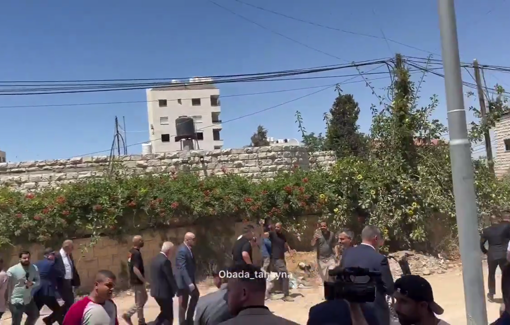 Thumbnail preview image for the video titled: Israeli soldiers opened fire on an international diplomatic delegation visiting Jenin RC