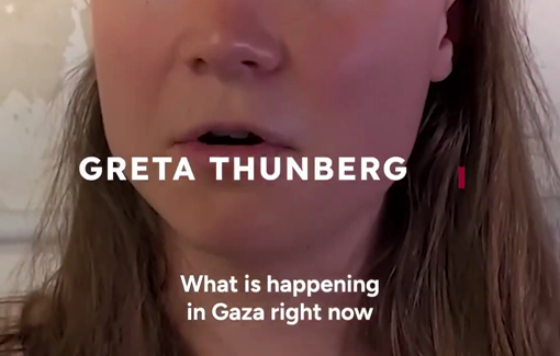 Thumbnail preview image for the video titled: On Madleen, Greta's powerful message reminds us that climate justice and social justice are inseparable