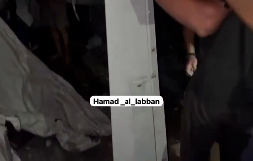 Thumbnail preview image for the video titled: Displacement tent struck by an Israeli drone at midnight