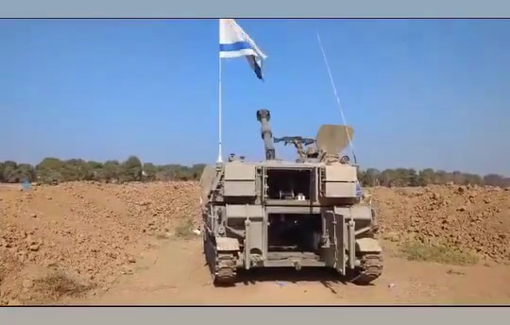 Thumbnail preview image for the video titled: The French-Israeli soldier Antony Attal rejoicing the shelling of Gaza