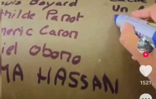 Thumbnail preview image for the video titled: French Israeli 'Captain Loupy' write the name of LFI deputees on Bombs