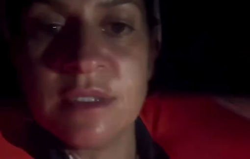 Thumbnail preview image for the video titled: Madleen : Yasmeen Acar's message regarding the threat by Israeli forces early in the night