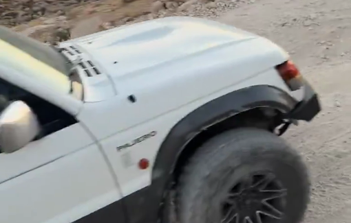 Thumbnail preview image for the video titled: Two extremists Israeli settlers parading in military uniforms harassed Hureini family in Masafer Yatta