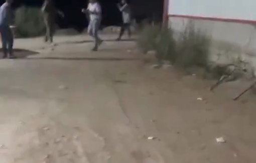 Thumbnail preview image for the video titled: Israeli extremist settlers backed by Soldiers violently attacked the village of Shkara near Susya