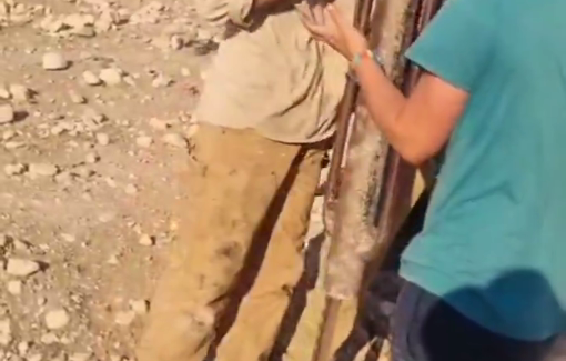 Thumbnail preview image for the video titled: Settler Gilad Amosi from the illegal "Tene Yarok Farm" erects fence around Palestinian Farsiyah Nab'a al-Ghazel community
