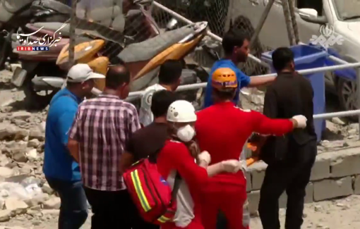 Thumbnail preview image for the video titled: IRIB footage shows damage to Evin Prison’s entrance after Israeli strike