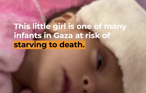Thumbnail preview image for the video titled: Israel is banning baby formula from entering threatening the lives of thousands of Palestinian babies