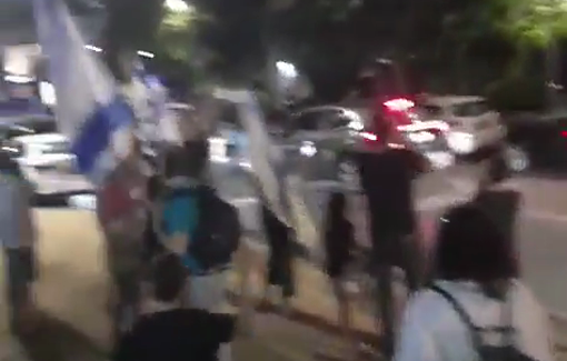 Thumbnail preview image for the video titled: Another "protest pro-rape" started in front of the Military Prosecutor's house