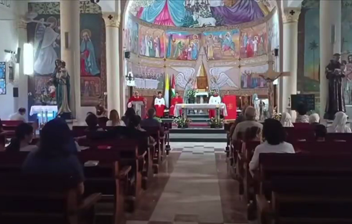Thumbnail preview image for the video titled: Israeli airstrike hits near Holy Family Catholic Church in Gaza during prayers