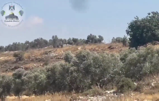 Thumbnail preview image for the video titled: A settler opened fire on civilians in the towns of Sinjil and Al-Mazra'a Al-Sharqiya, then attacked an ambulance.