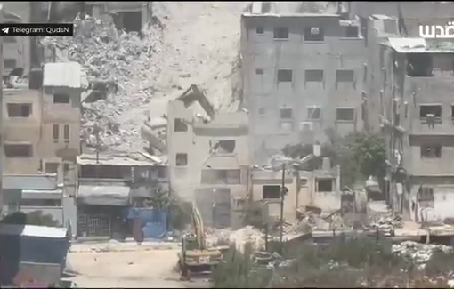 Thumbnail preview image for the video titled: Israeli occupation authorities continue their wide-scale home demolition campaign in the Tulkarm R.C.