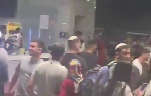 Thumbnail preview image for the video titled: Settlers chant "Death to Arabs" and assault staff at a movie theater