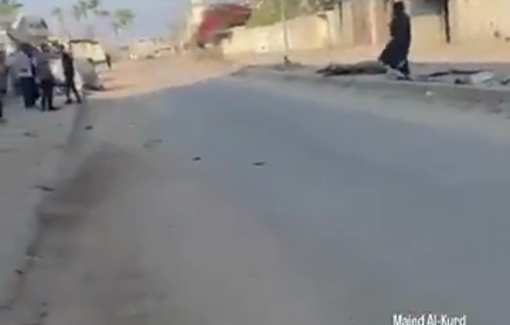 Thumbnail preview image for the video titled: Intense gunfire on Al-Baraka Street following Israeli displacement orders